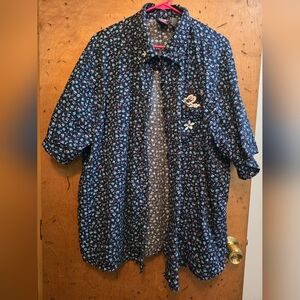 Disney Mickey Unlimited Blue Floral Blouse